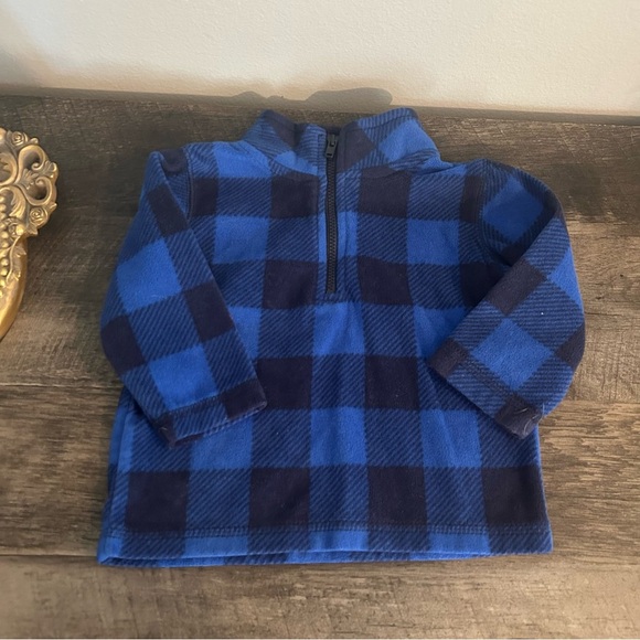 Carter's orange vest & blue plaid jacket bundle 3 mo - Picture 3 of 4